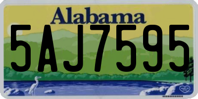 AL license plate 5AJ7595