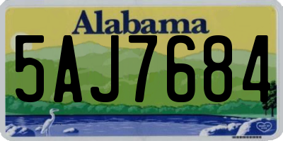 AL license plate 5AJ7684