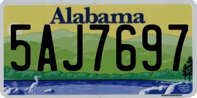 AL license plate 5AJ7697