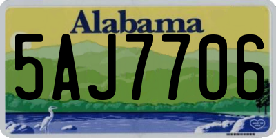 AL license plate 5AJ7706