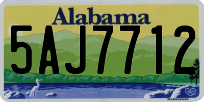 AL license plate 5AJ7712