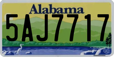 AL license plate 5AJ7717