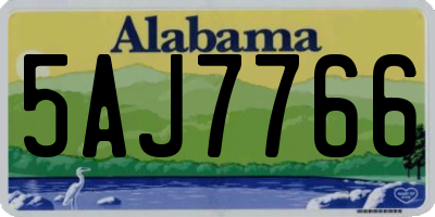 AL license plate 5AJ7766
