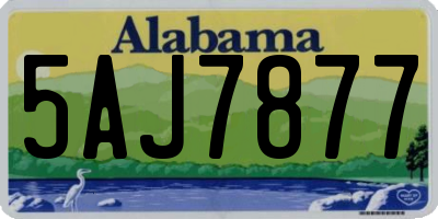 AL license plate 5AJ7877