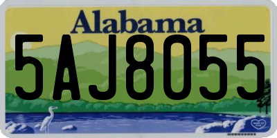 AL license plate 5AJ8055