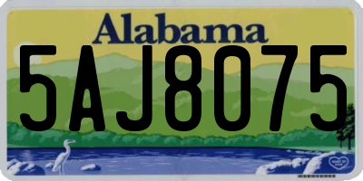 AL license plate 5AJ8075
