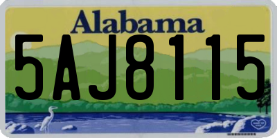 AL license plate 5AJ8115