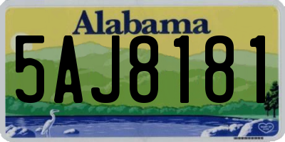 AL license plate 5AJ8181