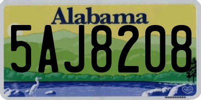 AL license plate 5AJ8208