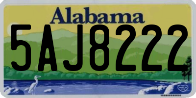 AL license plate 5AJ8222