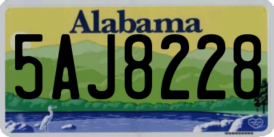 AL license plate 5AJ8228