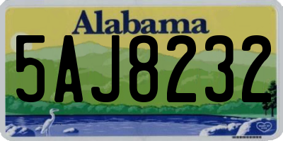 AL license plate 5AJ8232