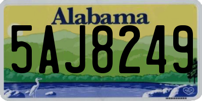 AL license plate 5AJ8249