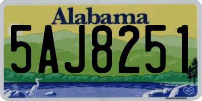 AL license plate 5AJ8251