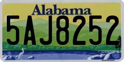 AL license plate 5AJ8252
