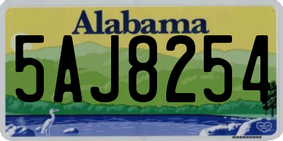 AL license plate 5AJ8254