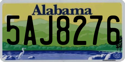 AL license plate 5AJ8276
