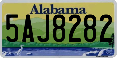 AL license plate 5AJ8282