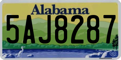 AL license plate 5AJ8287