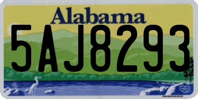 AL license plate 5AJ8293