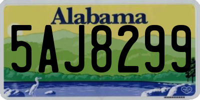 AL license plate 5AJ8299