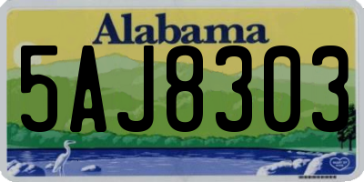 AL license plate 5AJ8303