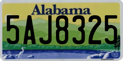 AL license plate 5AJ8325