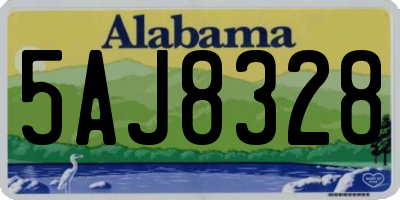 AL license plate 5AJ8328