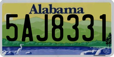 AL license plate 5AJ8331