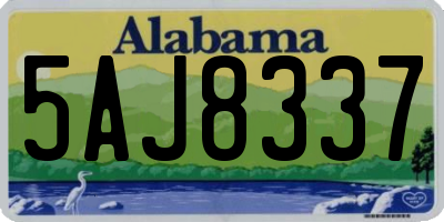AL license plate 5AJ8337