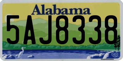 AL license plate 5AJ8338