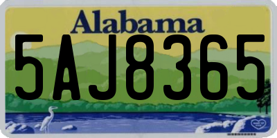 AL license plate 5AJ8365