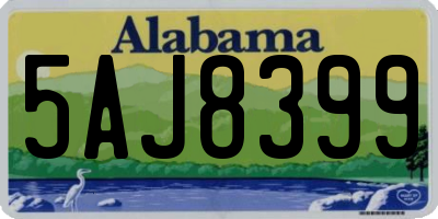 AL license plate 5AJ8399