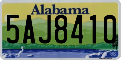 AL license plate 5AJ8410