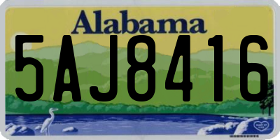 AL license plate 5AJ8416