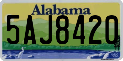 AL license plate 5AJ8420