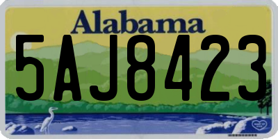 AL license plate 5AJ8423