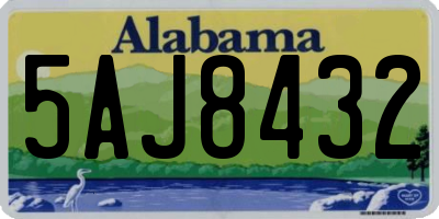 AL license plate 5AJ8432