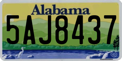 AL license plate 5AJ8437