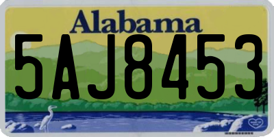 AL license plate 5AJ8453