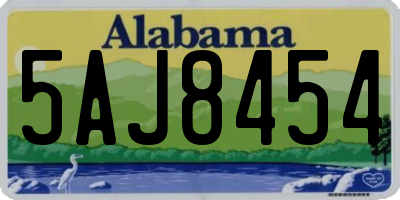 AL license plate 5AJ8454