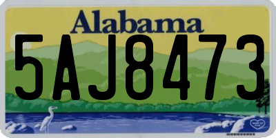 AL license plate 5AJ8473