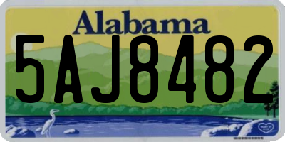 AL license plate 5AJ8482