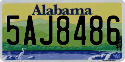 AL license plate 5AJ8486