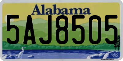 AL license plate 5AJ8505