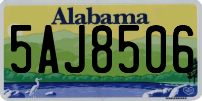 AL license plate 5AJ8506