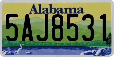 AL license plate 5AJ8531