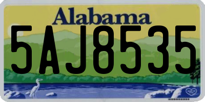 AL license plate 5AJ8535
