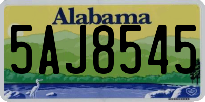 AL license plate 5AJ8545