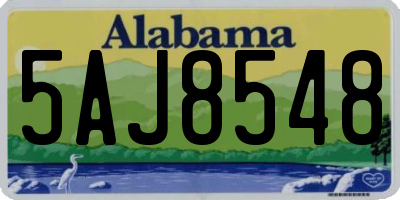 AL license plate 5AJ8548